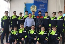 Meeting with the handball team of the city of Karaganda